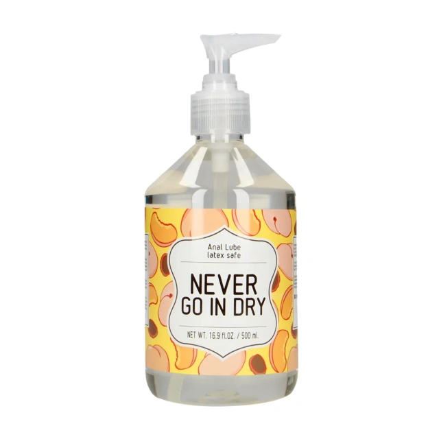 Never Go In Dry - Waterbased Anal Lubricant -  500 ml