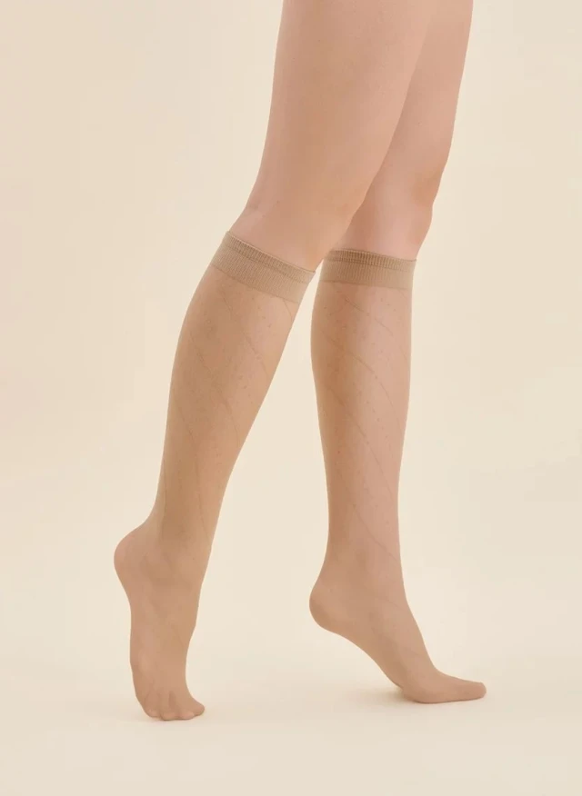 Podkolanówki Mira 574 Beige