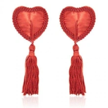 Heart Nipples Tassels RED