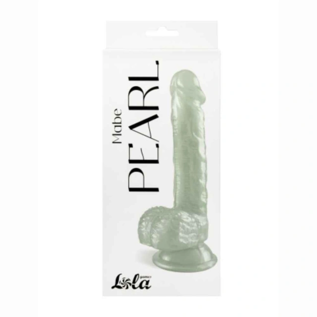 Pearlescent dildo Mabe Pearl White