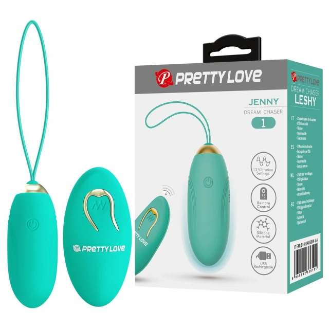 Wibrujące jajko bezprzewodowe USB 12 trybów z pilotem – Pretty Love Jenny Dream Chaser