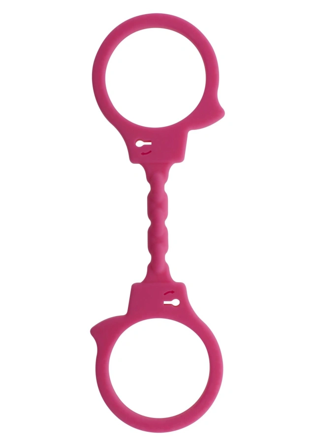 Silikonowe kajdanki elastyczne różowe – Stretchy Fun Cuffs Pink