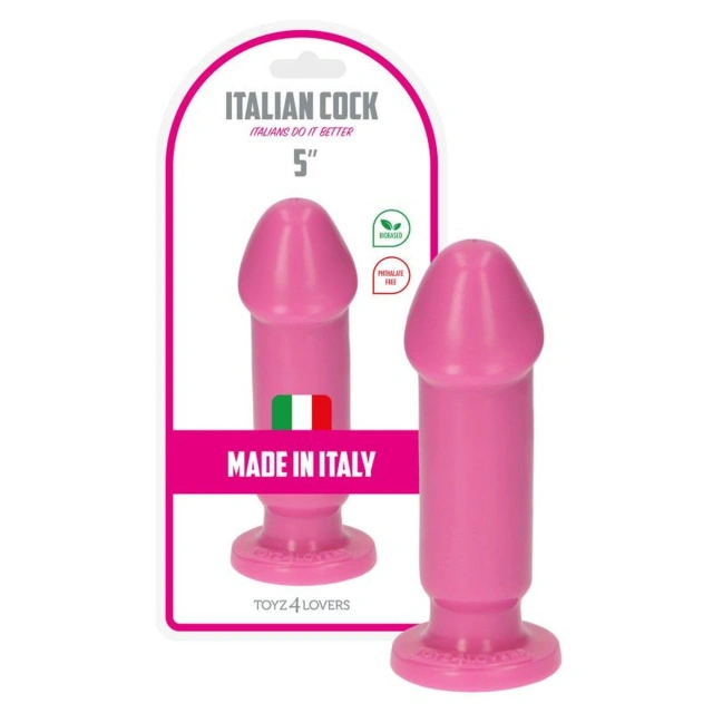 Realistyczne dildo analne 13 cm duża średnica z przyssawką różowe – Caio Pink Toyz4lovers