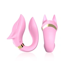 Wibrator dla par silikonowy wodoodporny jasny róż – Fox Light Pink