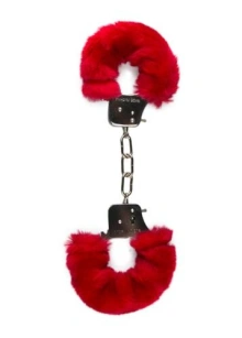 Kajdanki futrzane czerwone – Furry Handcuffs Red