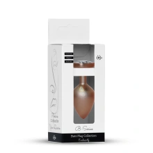 Plug-Jewellery Pearl Gold Heart PLUG- Clear M