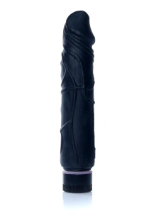 Realistyczny wibrator 23 cm multispeed miękki cyberskóra – Real Skin Black