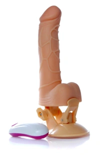 Realistyczny wibrator 24 cm pilot przyssawka 12 trybów – miękki TPE