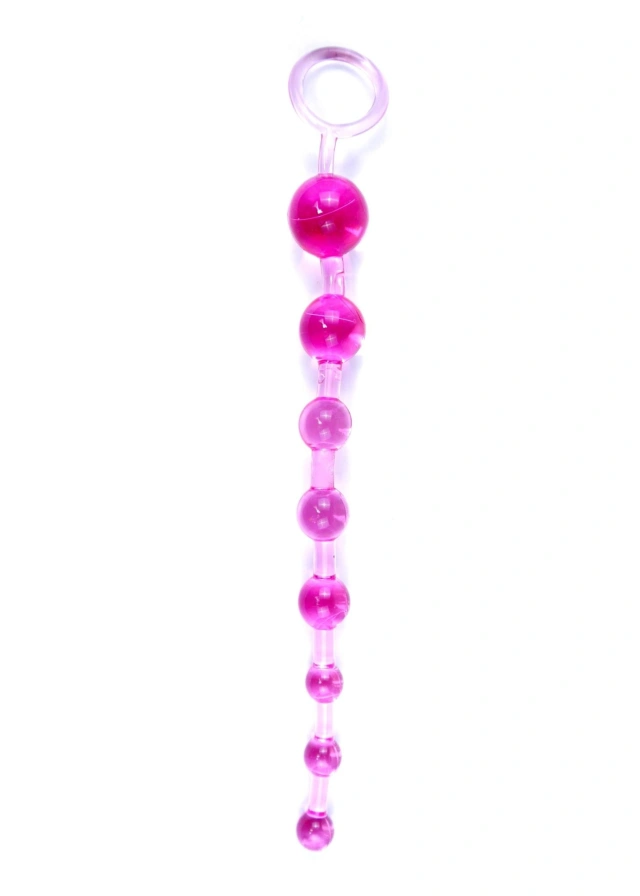 Kulki-Jelly Anal 10 Beads Pink