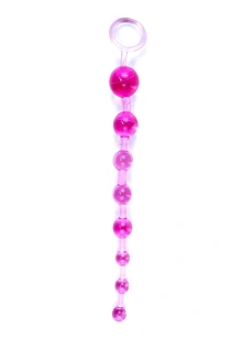Kulki-Jelly Anal 10 Beads Pink