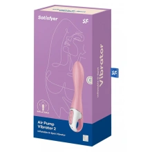 Wibrator pompowany silikonowy regulowana średnica 12 trybów – Air Pump Vibrator 2 Light Red
