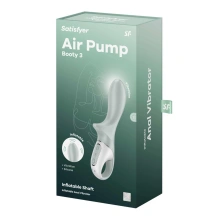 Wibrator analny pompowany silikonowy regulowana średnica 12 trybów 2 silniki – Air Pump Booty 3 GreyGreen