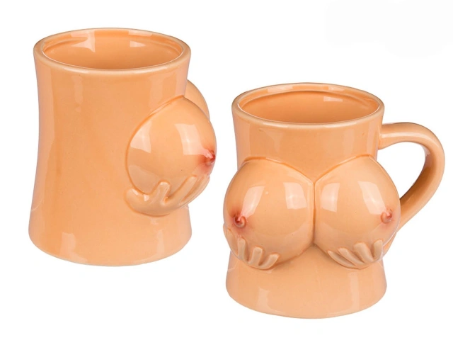 Kubek ceramiczny piersi na śmieszny prezent 300 ml – Kubek Piersi 3D