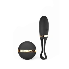 Wibrujące jajko silikonowe z pilotem premium gold black – Secret Delight Gold Black