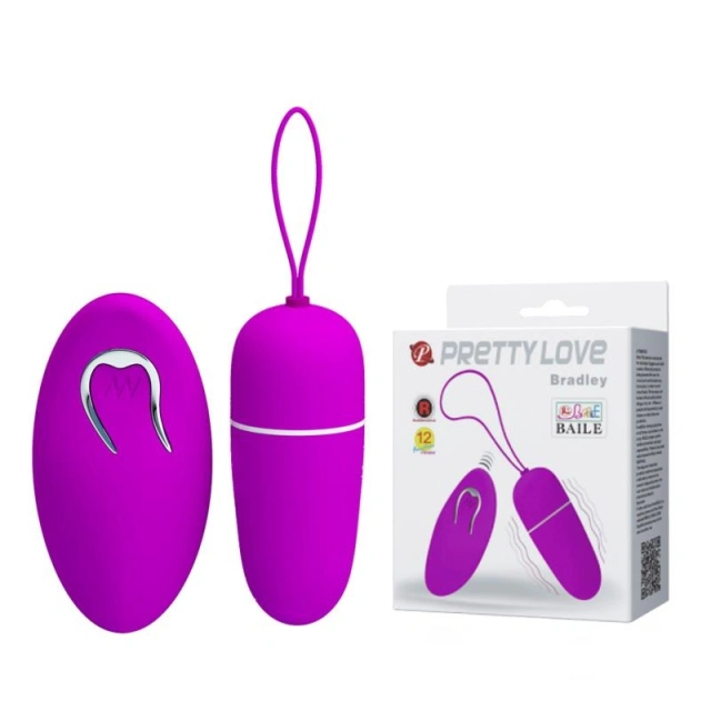 Wibrujące jajeczko z pilotem 12 trybów dyskretne dla kobiet – Pretty Love Bradley 12 Function