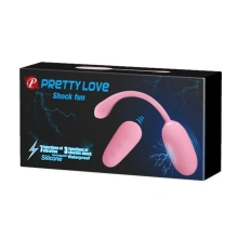 Wibrujące jajko bezprzewodowe z impulsami i pilotem USB – Pretty Love Shock Fun Egg Pink