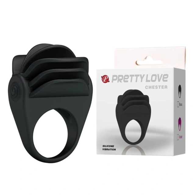Pierścień erekcyjny z wibracjami i języczkami – mocniejsza stymulacja dla par – Pretty Love Chester