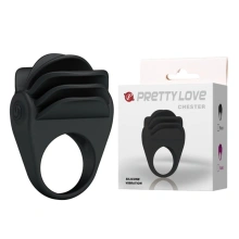 Pierścień erekcyjny z wibracjami i języczkami – mocniejsza stymulacja dla par – Pretty Love Chester