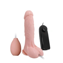 Realistyczne dildo z funkcją wytrysku i pilotem – Baile Water Spray Telecontrol Vibration