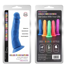 Realistyczne dildo silikonowe z przyssawką 22,5 cm niebieskie – Steven R Blue