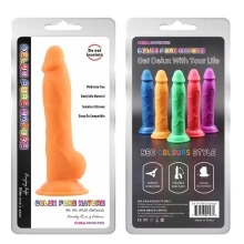 Realistyczne dildo duże z przyssawką pomarańczowe – Rick G Orange