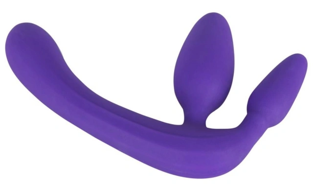 Strapless strap-on bez uprzęży wibrator dla par podwójna stymulacja USB