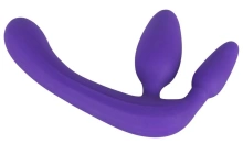 Strapless strap-on bez uprzęży wibrator dla par podwójna stymulacja USB