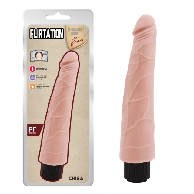 Realistyczny wibrator 24 cm gruby multispeed miękki cyberskóra – Flirtation Flesh