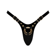 LEATHERETTE HARNESS FABULOUS - ONE SIZE - BLACK GLOSSY