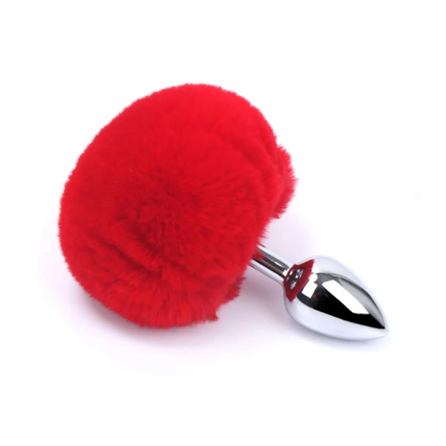 BUTT PLUG red bunny tail