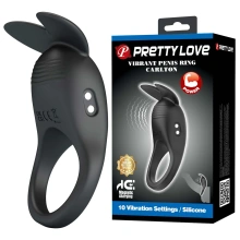 Pierścień erekcyjny z wibracjami i stymulatorem dla par – Pretty Love Carlton