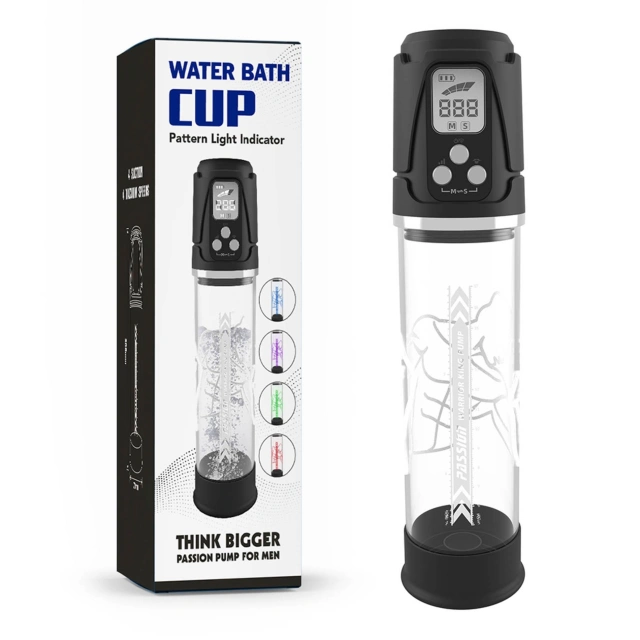 Pompka- PASSION PUMP, PREMIUM RECHARGEABLE AUTOMATIC WATERPROOF PUMP, Light Indicator
