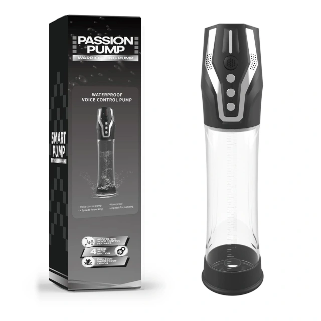Pompka- PASSION PUMP, PREMIUM RECHARGEABLE AUTOMATIC WATERPROOF PUMP, Voice control
