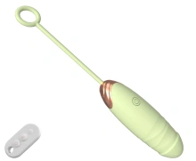 Jajeczko wibrujące thrusting z podgrzewaniem na pilota USB – Silicone Love Egg Green