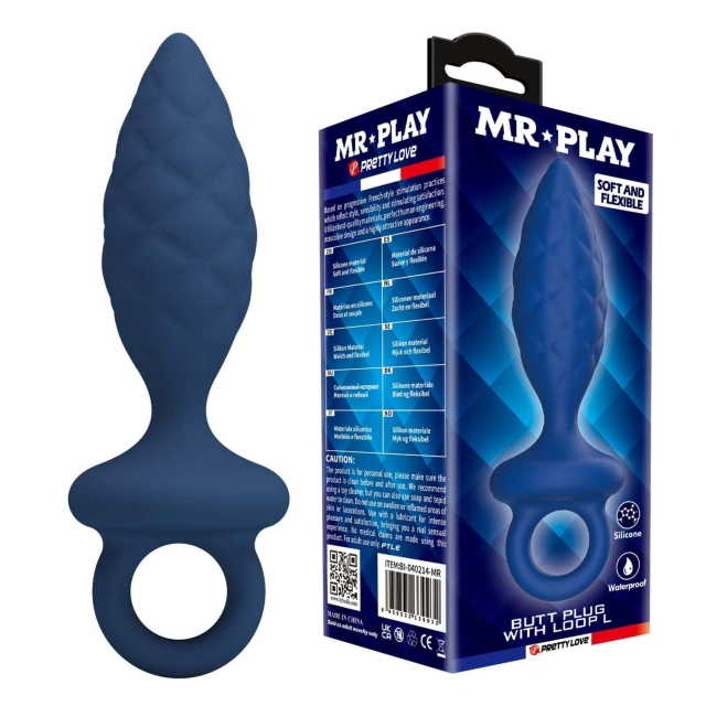 MR. PLAY Butt Plug with Loop – Size L