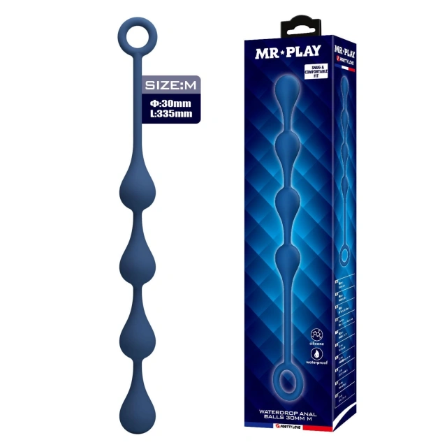 MR PLAY Waterdrop Anal Balls – 33.5 cm M