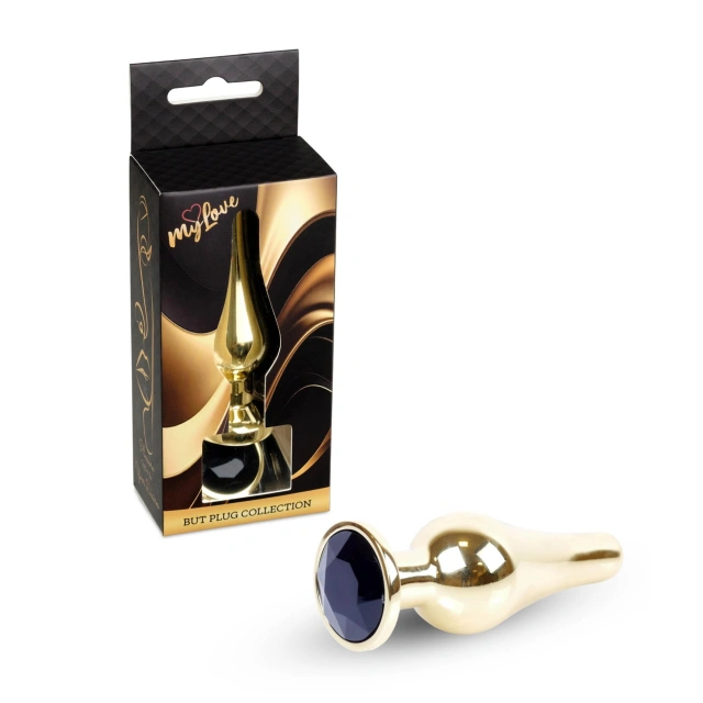 MyLove Toys - Jewellery Gold BUTT PLUG- Black