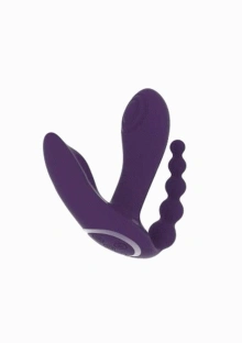 Wibrator dla par z pilotem podwójna penetracja 3 silniki fioletowy – KATA Purple