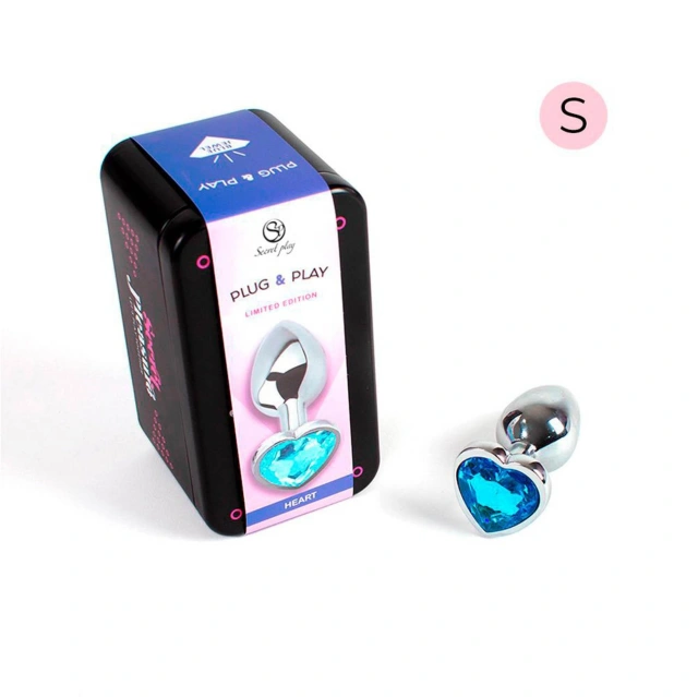 BLUE HEART METAL BUTT PLUG