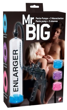 Pompka próżniowa do penisa z 3 wymiennymi uszczelkami i uchwytem trigger – Mr Big 3 Sleeve System Pump