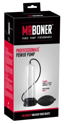 Pompka próżniowa do penisa ze skalą pomiarową i zaworem bezpieczeństwa – MB Professionals Power Pump