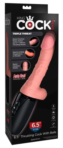 Realistyczny wibrator thrusting 7 trybów 17 cm– KCP 6.5