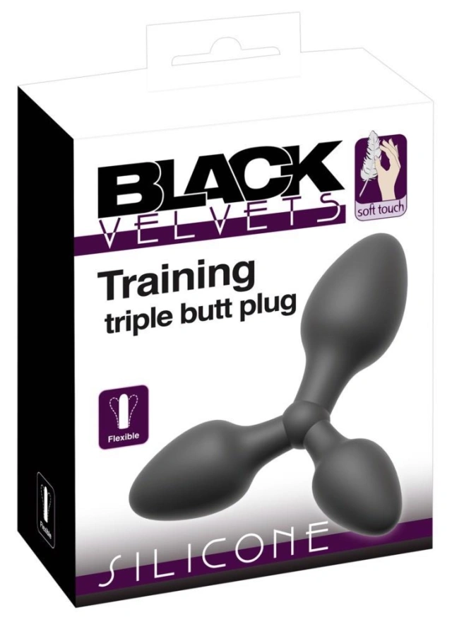 Black Velvets Triple Butt Plug