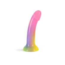 Kolorowe dildo silikonowe ombre z przyssawką 17,5 cm – Dildolls Stargazer Love to Love