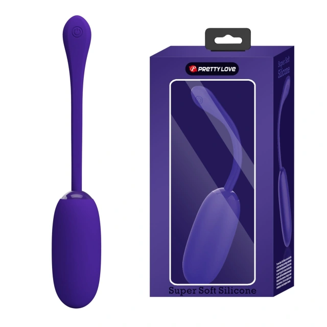 Wibrujące jajko bezprzewodowe z pilotem 12 trybów pamięć – Pretty Love Julius Egg Purple