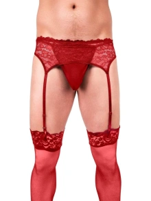 Prowler Red Lace Garter Set Small