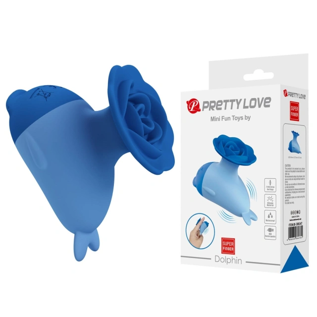 Niebieska Różyczka Dolphin stymulator – Pretty Love Dolphin – Blue