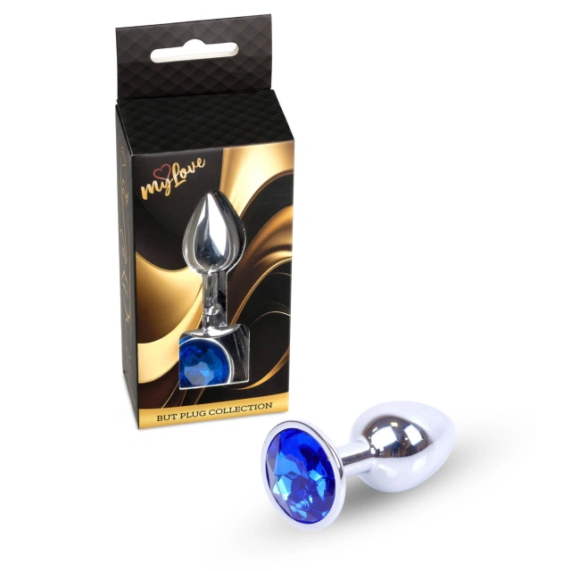MyLove Toys - Jewellery Silver PLUG- Dark Blue