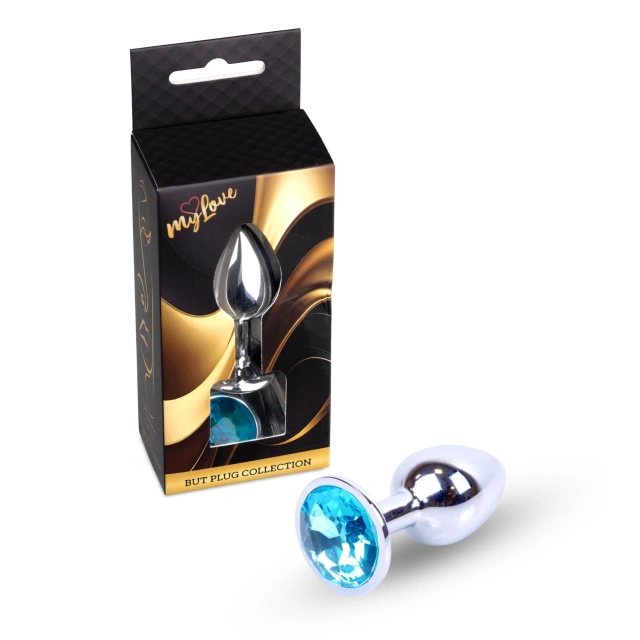 MyLove Toys - Jewellery Silver PLUG- Light Blue