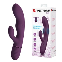 Pretty Love Zach Purple – Four-Sided Thumping Rabbit Vibrator
